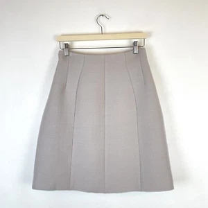 Marc Jacobs Mainline Skirt Knee Length Wool Dove Grey Structured UK 8 US4 A Line - Picture 1 of 22