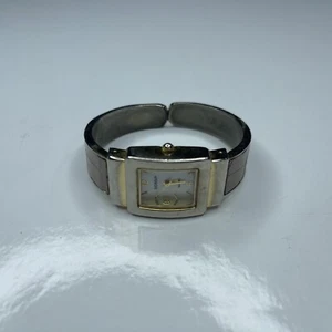 E Gossip GSP345 Japan Gold Dusty Rose Croc Leather Cuff Stainless Untested - Picture 1 of 7