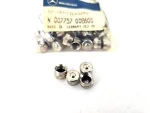 Set of 4 Genuine Vintage Mercedes Benz Chrome Valve Stem Caps N007757008600 - Picture 1 of 3
