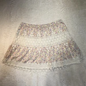 Anthropologie Ranna Gill Skirt Women L Floral Eyelet Boho Garden Vacation Beach - Picture 1 of 13