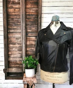 Womens Scully leather motorcycle Jacket L - Picture 1 of 4