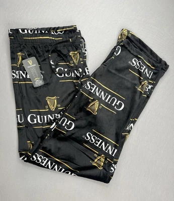 Pantalones de salón Guinness Beer de vellón para hombre negros talla S - muy suaves Foto 1 de 4
