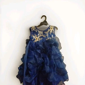 Formal Blue Lace Dress for Wedding, Birthday, Celebration **Needs Work Done #23C - Picture 1 of 3