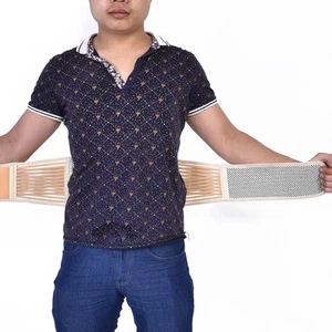 (Beige L)Self Heating Magnetic Therapy Waist Belt Back Brace Lumber Support ZZ - Picture 1 of 12