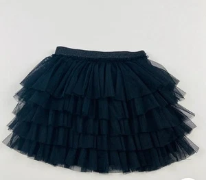 Zara kids black 5 layer tulle black skirt with elastic waist band. Size 7 - Picture 1 of 3