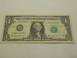 MAY 24, 2004 or 2004, 24 MAY, BIRTHDAY NOTE D 20042405 C 1$ Dollar Bill - Picture 1 of 4