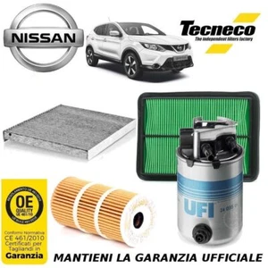 KIT 4 FILTRI TAGLIANDO NISSAN QASHQAI II 1.6 dCi J11E 96KW/130CV Mot.R9M 05/15> - Foto 1 di 4