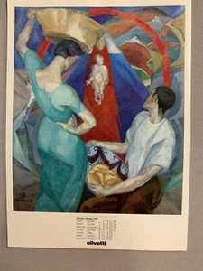Diego Rivera Cubista 12 Impresiones de Italia 1980 Calendario Olivetti ARTE Artista - Imagen 1 de 12