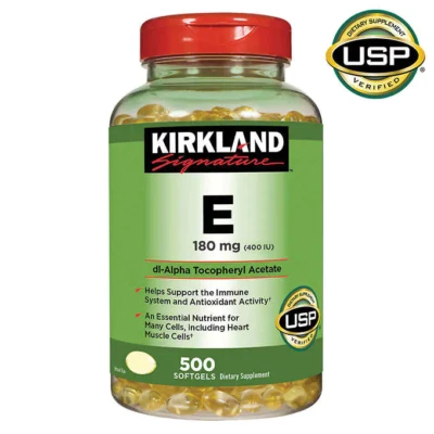 Kirkland Signature Vitamin E 180 mg., 500 Softgels - Free Shipping! - Image 1 of 3