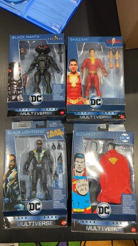 AQUAMAN DC MULTIVERSE BLACK MANTA  Shazam Bizarro Black Lightning Lot Cover
