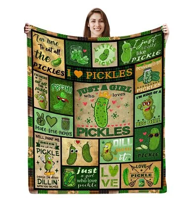 Соленое одеяло 50 x 60 дюймов Just A Girl Who Loves Pickles плед для девочек женщин - Изображение 1 из 4