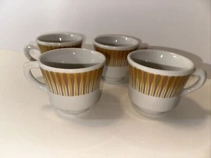 Vintage Jackson China Radiate MCM Paul McCobb 4 Kaffeetassen - Bild 1 von 11