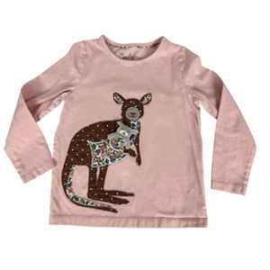 Boden Girl’s Kangaroo Long Sleeve T-shirt size 6-7 - Picture 1 of 9