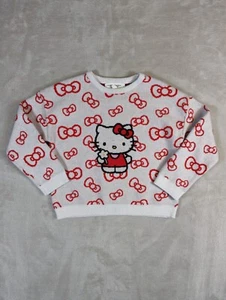 Shein x Hello Kitty Sweater Girs 6Y Bow Tie Red White Pullover - Picture 1 of 14