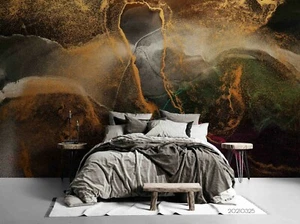 3D Golden Marble Texture Self-adhesive Removable Wallpaper Murals Wall 158 - Picture 1 of 4