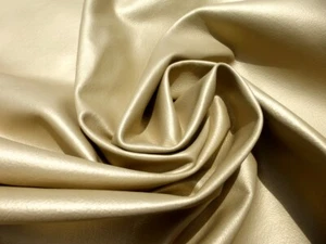 Pigskin leather suede hide Soft Metallic Gold smooth finish Strong Light Weight - Picture 1 of 5