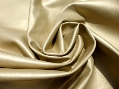 Pigskin leather suede hide Soft Metallic Gold smooth finish Strong Light Weight - Image 1 of 4