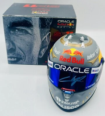 F1, SERGIO PEREZ ORIGINAL signed 1/2 SCHUBERTH mini helmet BRAZIL 2022 NEW 1 - Image 1 of 4