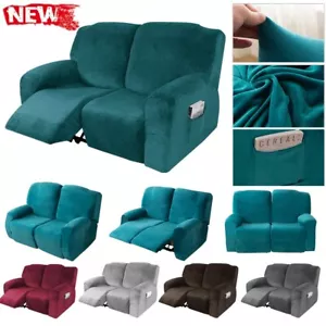 Funda de silla reclinable de terciopelo elástico de 2 plazas funda de sofá funda de sillón de sofá - Imagen 1 de 62