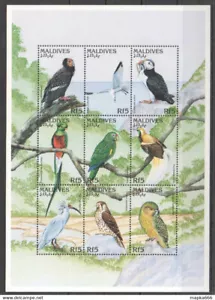 L1039 MALDIVE UCCELLINI FAUNA 1KB MNH - Foto 1 di 1