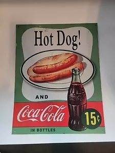 "Insegna in metallo hot dog Coca-Cola 12,5""x16" - Foto 1 di 14