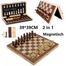 Schach mit Messing - Figuren z.B. Läufer 13 cm h Brett 60 x 76 x in Bayern  - Dasing, Kunst und Antiquitäten gebraucht kaufen