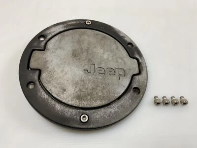 Jeep JK Wrangler Black Gas Fuel Filler Door 2011 2012 2013 2014 2015 2016 168738 - Image 1 of 4