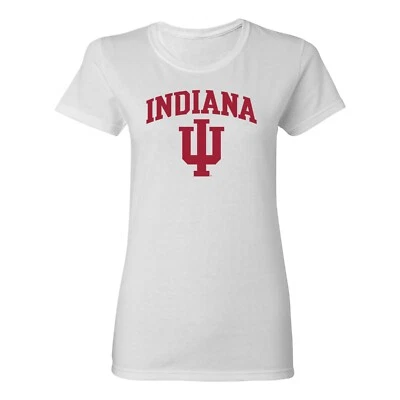 Indiana Hoosiers Arch Logo Womens T-Shirt - White - Image 1 of 4