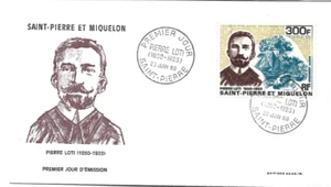 1969 SAINT-PIERRE ET MIQUELON,FRANCE, FIRST DAY COVER 1 STAMP PIERRE LOTI - Picture 1 of 1
