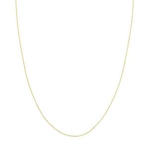 0.75mm Pendant Rope Chain with Spring Ring Real 14K Yellow Gold ALL SIZES - Picture 1 of 2