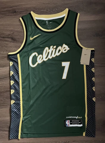 Jaylen Brown Boston Celtics 2022-23 City Edition Nike Jersey Size M Cover