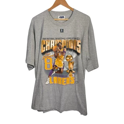 CSA Kobe Bryant Graphic 2001 Championship T-Shirt XL NBA Lakers Grey NWT - Image 1 of 4