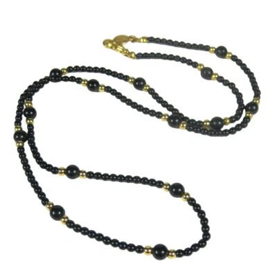 Napier Necklace Seed Beaded 26 inch Strand Goldtone Jewelry 5mm Plastic - Image 1 of 4