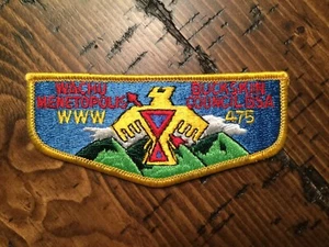 Wachu Menetopolis Merged OA Lodge 475 Old Scout Flap Patch - Imagen 1 de 1