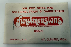 Pasadores de acero Fundimensions 1 Doz para tren Lionel calibre "O" vía nuevo en paquete - Imagen 1 de 2