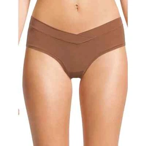 No Boundaries Women's Micro Crossover Hipster Panties Size MEDIUM Brown Latte - Picture 1 of 2