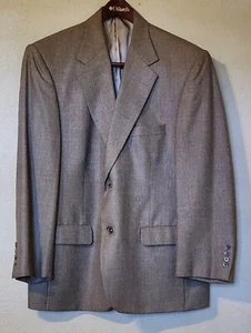 Roundtree & Yorke Blazer Mens Size 42S Gray Wool Sport Coat Blazer - Picture 1 of 13