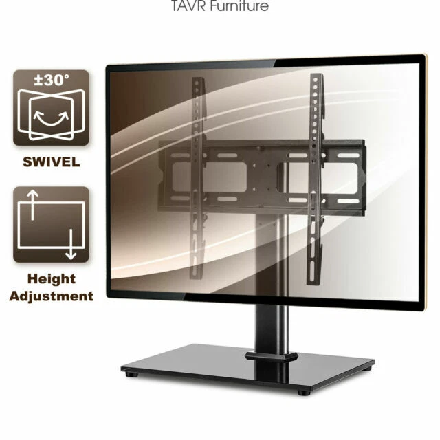 TAVR Furniture UT1002 Stand Base Table Top TV Stand for 27 - 55 inch LCD LED Flat Screen TVs