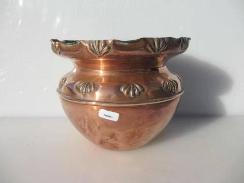 Victorian Copper Trough Tub Planter Plant Pot Antique Old Urn Jardinière Nouveau Cover