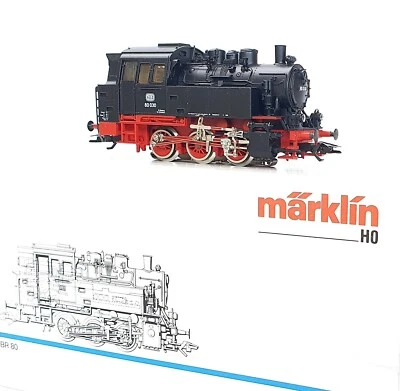 Marklin Delta AC HO 1:87 German DB BR-80 STEAM TENDER LOCOMOTIVE NMIB`90 TOP! - Image 1 of 4