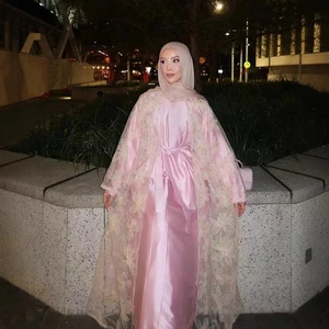 Dubai Women Open Abaya Cardigan Maxi Dress Islmaic Long Robes Embroidery Kimono - Picture 1 of 11