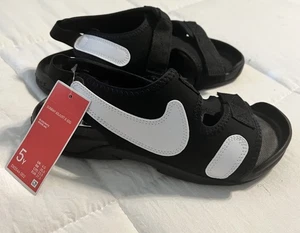 Nike Kids Sunray Adjust 6 Sandals/water shoes DX5544-002 Black/White Size 5y NWT - Picture 1 of 5