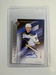 ZACHARY BOLDUC 2024-25 UD ULTIMATE COLLECTION On Card AUTO ROOKIE RC /299 Blues - Bild 1 von 2