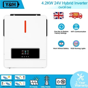 4.2KW 24V Solar Hybrid Inverter DC60~450V Pure Sine Wave MPPT 120A Dual AC Outpu - Picture 1 of 8