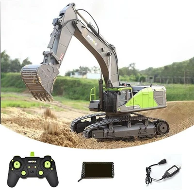 HUINA 1/14 593 Toys Model RC Excavator Car Gift Battery 2.4G Remote Control 28CH - Image 1 of 4