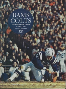 October 1964 Los Angeles Rams @ Baltimore Colts Program HOF Johnny Unitas 3 TDs - Picture 1 of 3