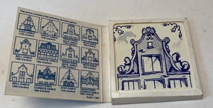 Piastrella vintage KLM Business Class Delft blu - campana timpano XVIII secolo - Foto 1 di 5
