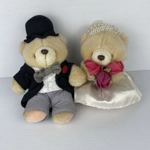 Hallmark Forever Friends Teddy Bear Plush Bride & Groom Andrew Brownsword 21cm - Picture 1 of 13