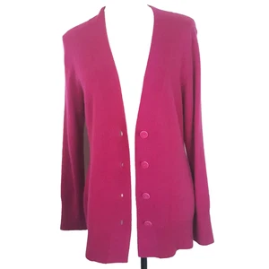 Neiman Marcus 100% Kaschmir Strickjacke Pullover Damen Gr. XL kuschelig bunt PInk - Bild 1 von 9