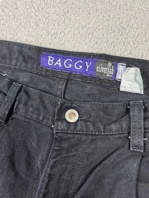 Jeans de mezclilla holgados vintage Levis Silvertab para hombre 38x32 negros hechos en EE. UU. 1995 Foto 1 de 4